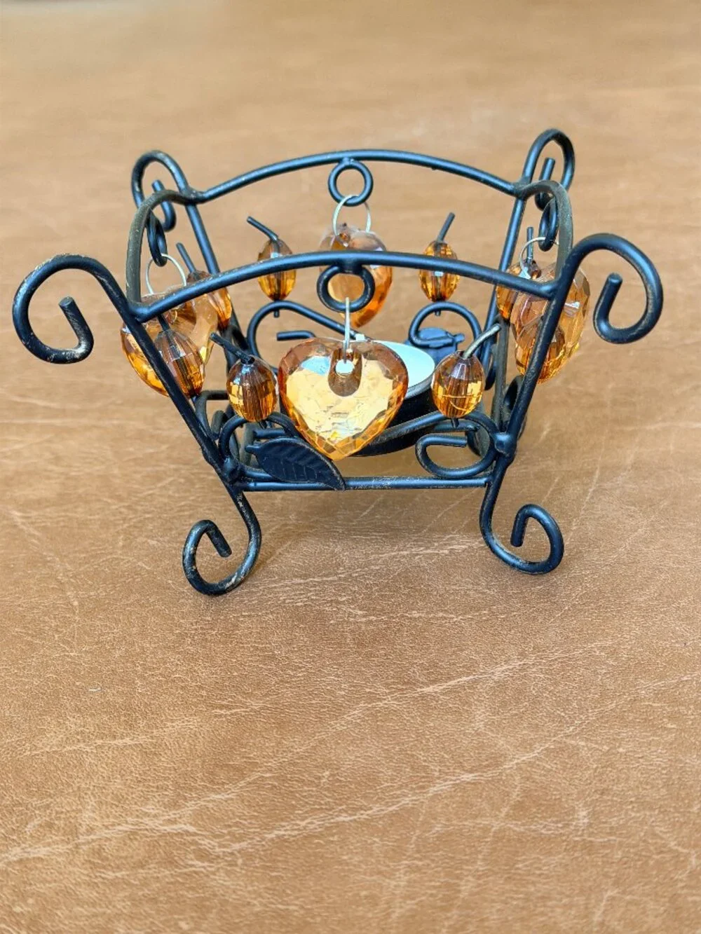 Lot of 3 Wrought Iron Tea Light Candle Holder